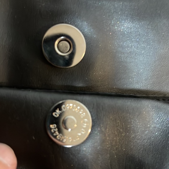 Women’s black satchel handbag w/ silver eyelet holes on from to add decoration - Picture 5 of 10